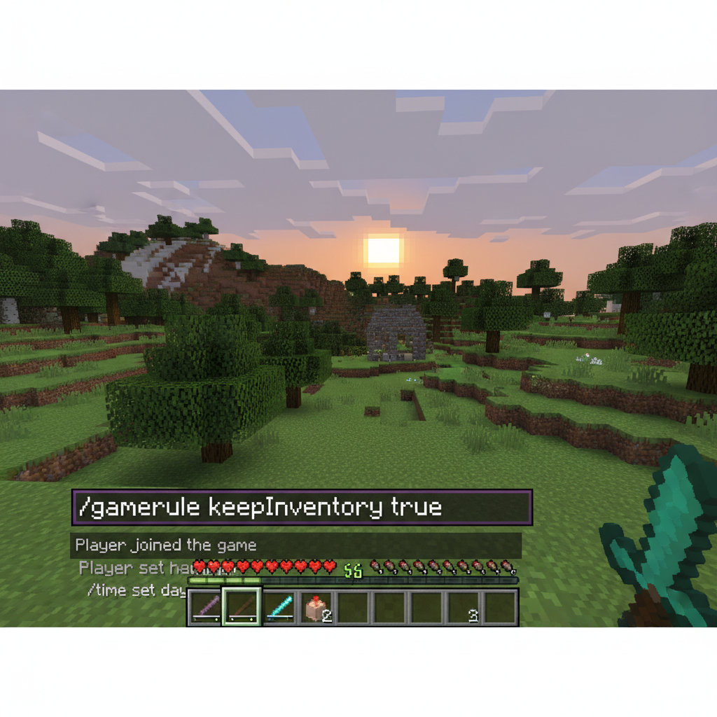 我的世界死亡不掉落指令